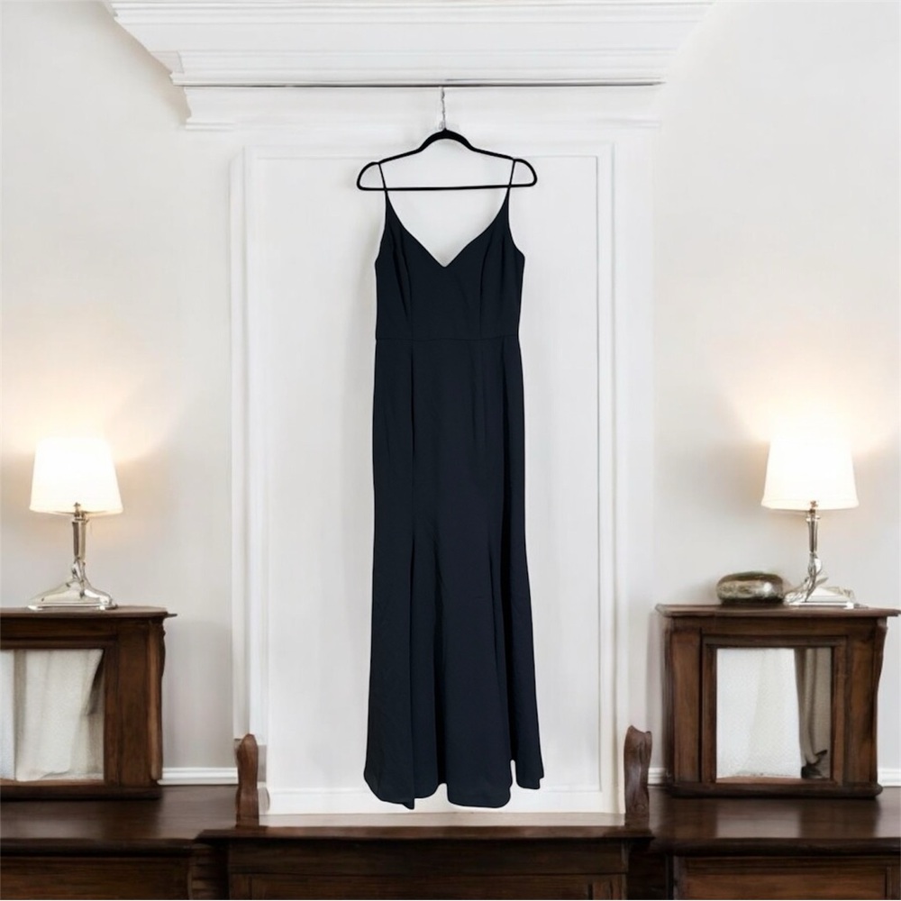 Hayley Paige Occasions Navy Blue Dress